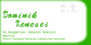 dominik kenesei business card